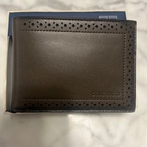 Men’s dark brown Cole Shana leather wallet with card holders